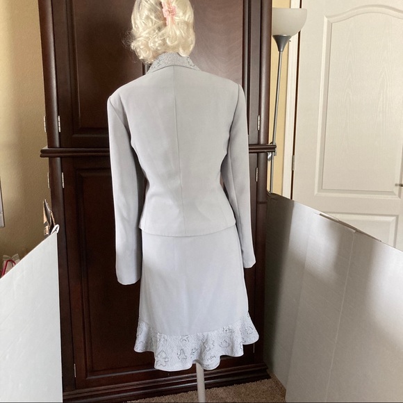 Vtg Emily Grey 2-pc Embroidered Beaded Plus Size16 - Picture 12 of 16